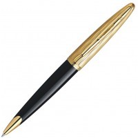 Ручка шариковая Waterman Carene Essential Black GT, M синие чернила