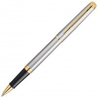 Ручка роллер Waterman Hemisphere Steel GT, F черные чернила