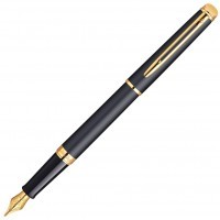 Ручка перьевая Waterman Hemisphere Matte Black GT, перо F сталь нержавеющая/позолота 23К