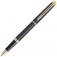 Ручка роллер Waterman Hemisphere Matte Black GT, F черные чернила