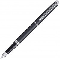 Ручка перьевая Waterman Hemisphere Matte Black CT, перо F сталь с хромированным покрытием