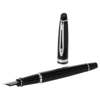 Ручка перьевая Waterman `Expert Black CT`, 1,0мм, подарочная упаковка