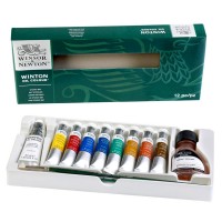 Набор с красками масло Winsor&Newton WINTON 21мл, 8цв. (+белила, ликвин, кисти)