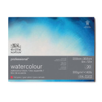 Склейка для акварели А4, 300г/м2, 100% хлопок, Сатин, 20л., Winsor&Newton Professional