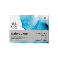 Склейка для акварели 25% хлопок, Фин, A6 (открытки), 15л., Winsor&Newton Watercolour