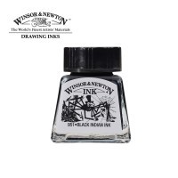 Тушь для рисования Winsor&Newton, 14мл, 030 Черный индийский