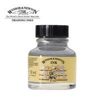 Тушь для рисования Winsor&Newton, 30мл, 616 Серебро металлик