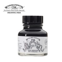 Тушь для рисования водная Winsor&Newton, 30мл, 754 Черный индийский водный