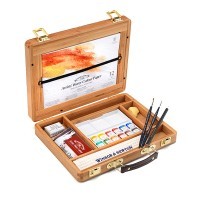 Набор акварели Winsor&Newton PROFESSIONAL Bamboo Box - Half Pan, 12 цветов (мал. кюветы)