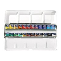 Набор акварели Winsor&Newton COTMAN, Metal Sketchers' Box, 24 цвета