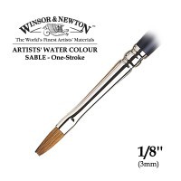 Кисть соболь плоская укороченная 1/8'' Winsor&Newton ARTISTS' WATERCOLOR One-Stroke