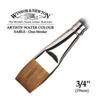 Кисть соболь плоская укороченная 3/4'' Winsor&Newton ARTISTS' WATERCOLOR One-Stroke