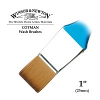 Кисть синтетика плоская широкая 1'' (2,5см) Winsor&Newton COTMAN Wash Brushes