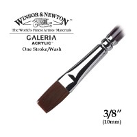 Кисть для акрила синтетика плоская широкая 10мм (3/8'') Winsor&Newton GALERIA, One Stroke - Wash